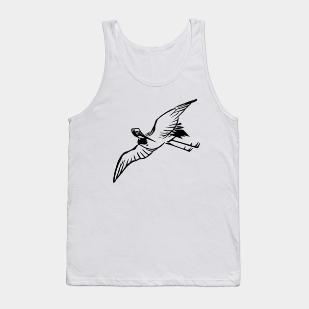 Wings of Freedom: Flying Bird Tank Top by Pieartscreation